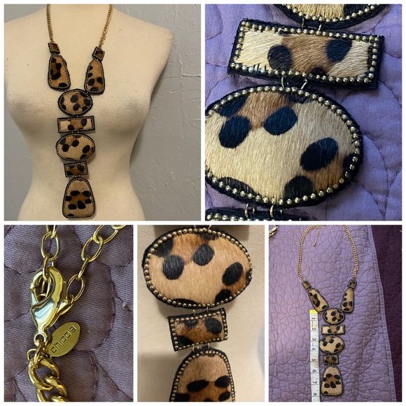 Chico's Leopard Statement Hadley Necklace - Picture 3 of 3